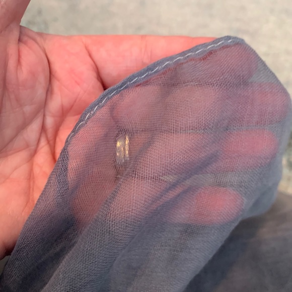 Bluish gray lightweight semi sheer infinity scarf - Picture 5 of 5